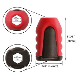 Eyech 3pcs Magnetic Screwdriver Bits Removable Magnetizer Ring Plastic Magnetic Screw Catcher Driver Holder Power Bits Tool for 6.35mm Shank Screwdriver Bits