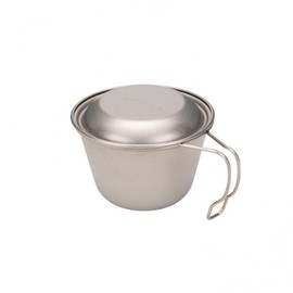 Deep Titanium Backpackers Pot with Lid