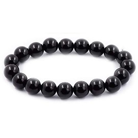Grounded Black Onyx Stretch Bracelet | Root Chakra | Capricorn Birthstone | 8mm Beads