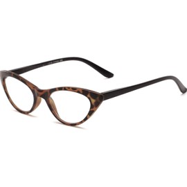 IB The Cat's Meow Colorful Ladies Cat Eye Reading Glasses, Full Frame Readers, 1950s Vintage Reading Glasses for Women + 3.00 Tortoise (Microfiber Cleaning Carrying Pouch Included)