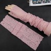 Summer Long High Elastic Sun Protection Lace Sleeves for Legs & Arms - Breathable, Scar & Tattoo Cover [High Elastic Lace Style] Light Gray 15ea