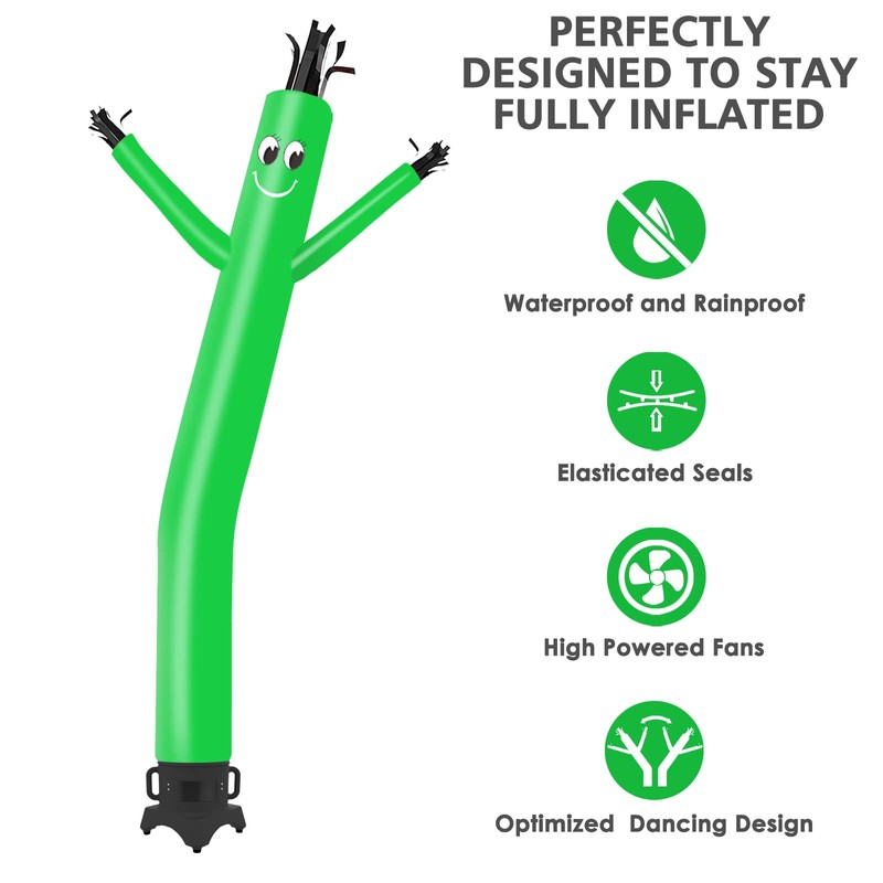 MOUNTO 10ft Inflatable Dancer Waving Tube Man Puppet for Store