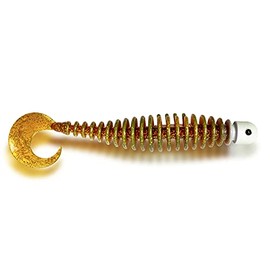 Black Cat Premium Curly Worm Rubber Fish with Slats Fishing Lure for Catfish Fishing Spin Fishing Motor Oil 17 cm