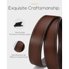 CHAOREN Men's Automatic Belt, Leather Belt, Ratchet Without Holes for