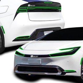 BOGAR TECH DESIGNS Full Headlight Taillight Tint Kit Compatible with Toyota Prius 2023-2025, Dark Smoke