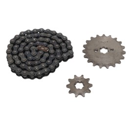 420 19T Front Engine Sprockets 10 Tooth Rear Sprocket Steel 420 Chain Kit for Off Road Bicycle ATVs