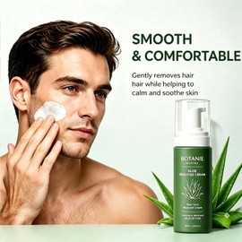2PCS Botane Man Hair Removal, With Natural Aloe Veral, Botane Hair Removal Cream, Moisturizing Nourishing, Smooth Non-Irritating Formula for Facial & Whole Body Grooming