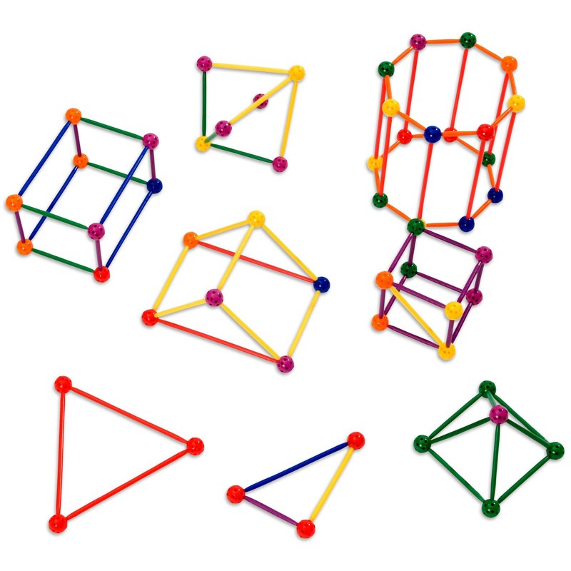 Betzold - Geometrie Steckbaukasten 330 Bauteile - Mathematik-Lehrmittel Grundschule