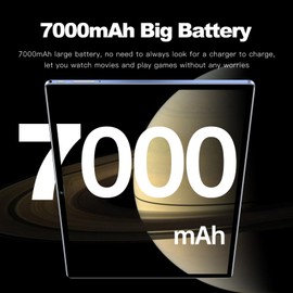 Tablet 8GB+256GB 10.1 inch Screen 5G Calling 10-Core MTK6797 Processor 128GB Expandable Memory Large Storage Capacity High-Clear Large Screen BT5.0 7000mAh Battery Long Standby Time Multifunctional Network Connection