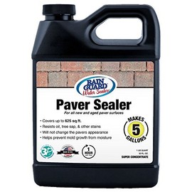 Rain Guard Water Sealers SP-5003 Paver Sealer Concentrate Makes 5 Gallons- Clear Natural Finish - Deep Penetrating Water Repellent Protection for All Paver Surfaces - Water-Based Silane/Siloxane