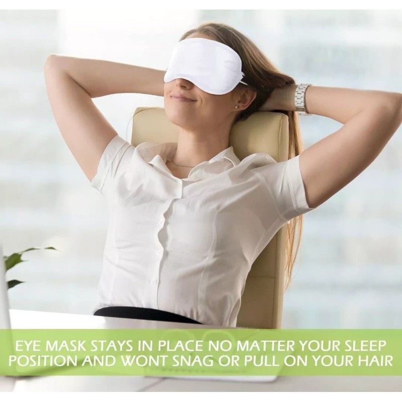 Tarpop Travel Eye Mask Sleep Soft Padded Shade White Rest