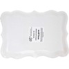 10 White Rectangle Trays with Gold Rim Border for Dessert