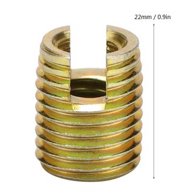 Self-tapping Carbon Steel Inserts Thread Insert Accessories M2 M3 M4 M5 M6 M8 M10 M12 Inserts 20Pcs ((Inner M5*0.8 Outer M8*1.0)), Fastener