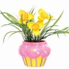 Baker Ross Cupcake Ceramic Flowerpots - Box of 3, Cute