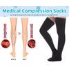 LIANPTRON 20-30 mmHg Thigh High Compression Socks for Women &