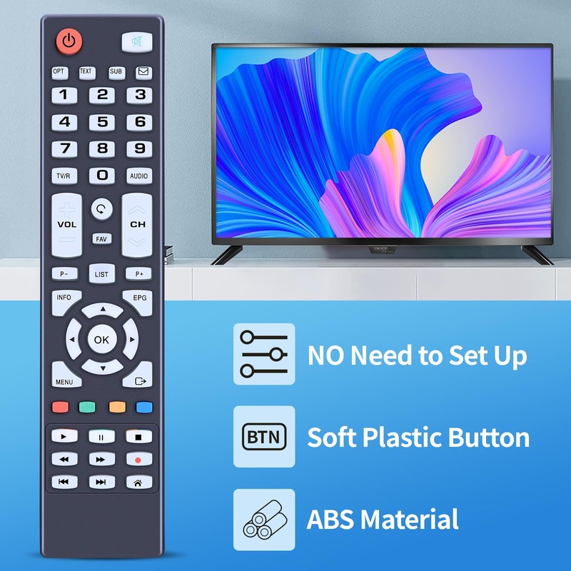 Replacement Remote Control for Sky Vision DVB-T2 150T-HD Antenna Receiver