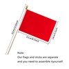 TSMD 16 Pack Solid Red Blank Flag Small Mini Plain