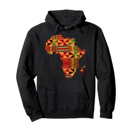 Cool Africa Map Kente Cloth Gift For Men Women African Lover Pullover Hoodie