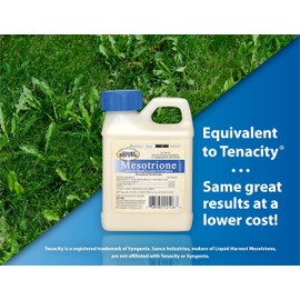 Liquid Harvest Mesotrione Bundle - 8 Ounces - Mesotrione Concentrate (Compare to Tenacity) - Pre and Post-Emergent Weed Killer for Lawn and Turf Grasses with 8oz Surfactant