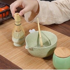 5 PCS Matcha Whisk Set, Green Matcha Set Whisk and Bowl, Japanese Matcha Tea Kit Perfect for Matcha Lovers Matcha Tea Set Matcha Powder Kit