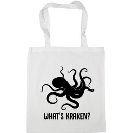 Hippowarehouse What's Kraken Tote Shopping Gym Beach Bag 42cm x38cm, 10 litres