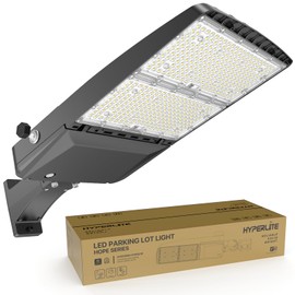 HYPERLITE LED Parking Lot Lights 300W LED Shoebox Light with Dusk to Dawn Photocell - 45000lm 5000K UL Certified IP65 LED Area Light for Court|Stadium|Parking Lot|Roadways