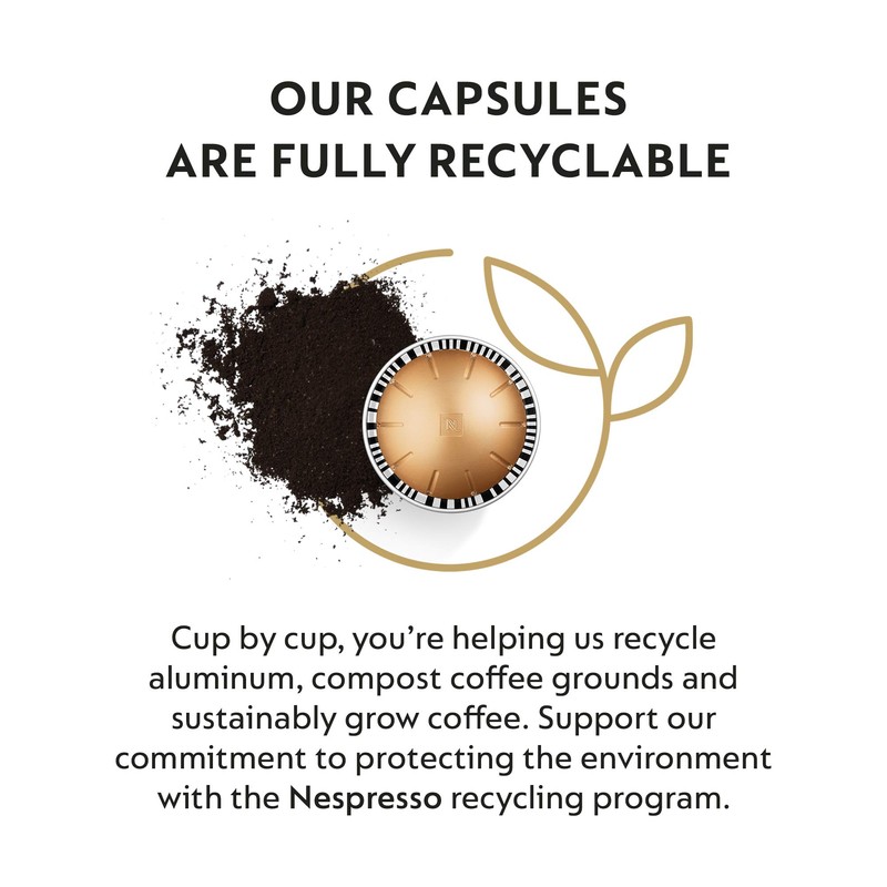 Nespresso Capsules Vertuo, Melozio, Medium Roast Coffee, 30-Count Coffee Pods,