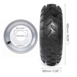 Unbranded 19x7-8 Wheel Rim Tire for Go Kart ATV Buggy Taotao Coolster Sunl 50cc 70cc 110cc