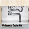 Sink Double Hose Drain Kit PVC Multiple Deodorants Expandable Kitchen