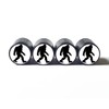 Bigfoot Sasquatch Silhouette (White Background) Tire Valve Stem Caps -