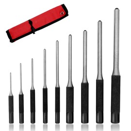 Aoyswuz 9-Piece Set Pin Punch Set with Storage Bag 1.5-8 mm Steel Center Punch 40CR-V Steel Punch Set Hand Pin for Leather, Watch Band, Canvas Eyelet