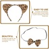 Frcolor Cat Ear Headband Brown Cat Ears Leopard Print Transformation