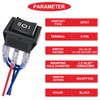 MKBKLLJY 3Pcs DC 20A 12V Automatic Lock Rocker Switch Snap-in