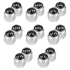 GHVACZS Pack of 16 Car Valve Caps with Labeling, Car Valve Caps with Seal, Silver Car Valve Cap for Cars, SUVs, Motorcycles