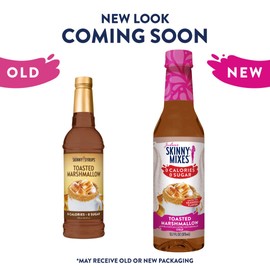 Jordan's Skinny Mixes Jordan's Skinny Syrups Sugar Free Coffee Syrup, Toasted Marshmallow Flavor Drink Mix, Zero Calorie Flavoring for Chai Latte, Protein Shake, Food & More, Gluten Free, Keto Friendly, 25.4 Fl Oz, 1 Pack