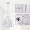 ZSDHXi 6-Light Antique White Pendant Light, Modern Farmhouse Chandeliers for