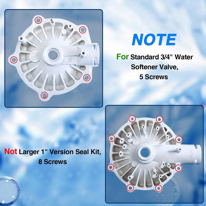 RUHUALIFE Water Softener Seal Kit Water Softener Rotor Disk Repair