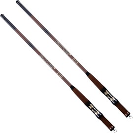 Goture 2Pcs Telescopic Pocket Mini Fishing Rods, Portable Bamboo Small Handle Fishing Rod, Ultralight High Strength Stream River Dike Lake Fishing Rods, 17FT, 19 Tone Dark Brown
