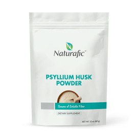 Naturafic Psyllium Husk Powder Unflavored – Digestive Fiber Supplement for Bowel Regularity & Gut Health – Non-GMO, Gluten-Free, Vegan, Keto Friendly – 32oz