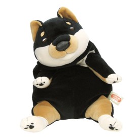 Shinada Global MOIN-0230B Mochi Inu Plush Toy, Kuroshiba, M