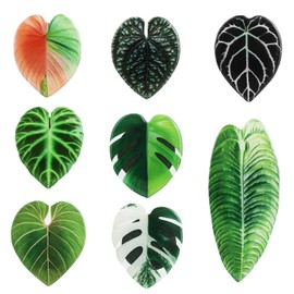 8pcs Leaf Magnets for Fridge, Decorative Plant Monstera Magnets Cute Ivy Leaves Decoration for Refrigerator Home Bedroom Kitchen Living Room Office Decor Funny Gifts