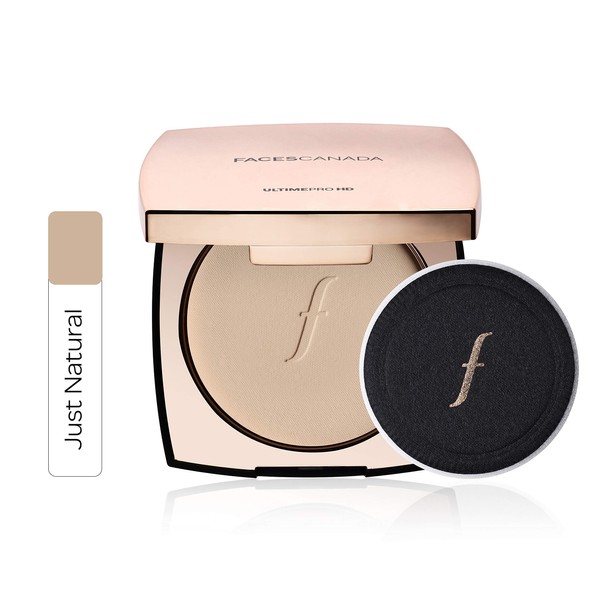 Faces Canada Hd Matte Brilliance Pressed Face Powder Makeup, Oil Absorbing Compact, Flawless Hd Finish, 8 Hrs Long Stay, Silky Smooth Finish, Cruelty Free, Just Natural, 0.28 Oz