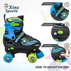 Xino Sports Adjustable Roller Skates for Kids - Illuminating LED