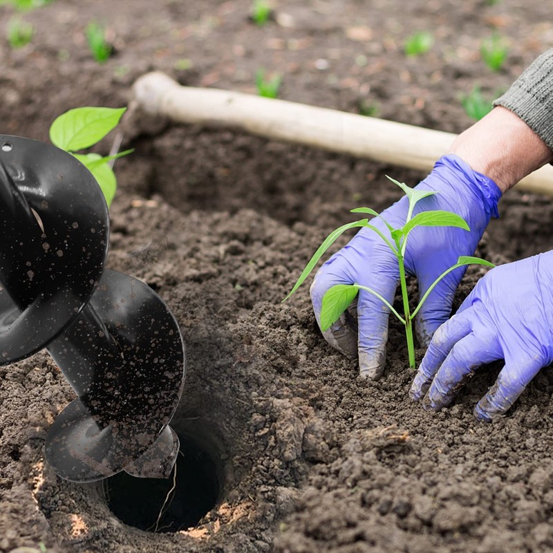 TCBWFY Auger Drill Bit 4x12inch Garden Plant Flower Bulb Spiral