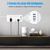 FANDBO 12 en 1 Regleta Multicontacto Extension USB, con 8