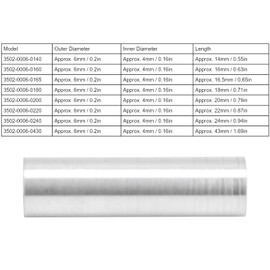 10Pcs Aluminum Spacer, 6mm OD x 4mm ID Round Aluminum Alloy Unthreaded Standoff Spacer Support Fittings for Screws Bolts and Rods (24mm)