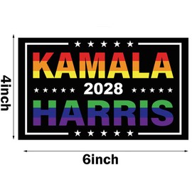 Kamala Harris 2028 President Campaign Car Magnet Bumper Magnet Truck Magnet Fridge Magnetic 6X4 inch 2PCS