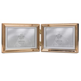 Lawrence Frames Classic Bead Picture Frame, 6x4 Double, Gold
