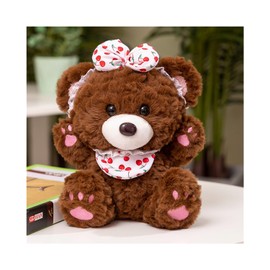 Silliya Cute Bear Plush Toy, Kawaii Stuffed Bears Plush with Bowknots, Cute Plush Teddy Bear, Stuffed Teddy Bears Plush for Kids Boys Girls Birthday Gift Ideas