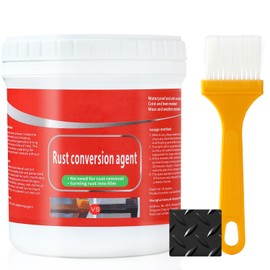 TPTAL Rust Renovator,Rust Remover for Metal,Rust Converter for Metal,Water-Based Rust Remover for Metal, Rust Removal Converter Metallic Paint with Brush,Multi-Functional Anti-Rust Paint 300g(Black)